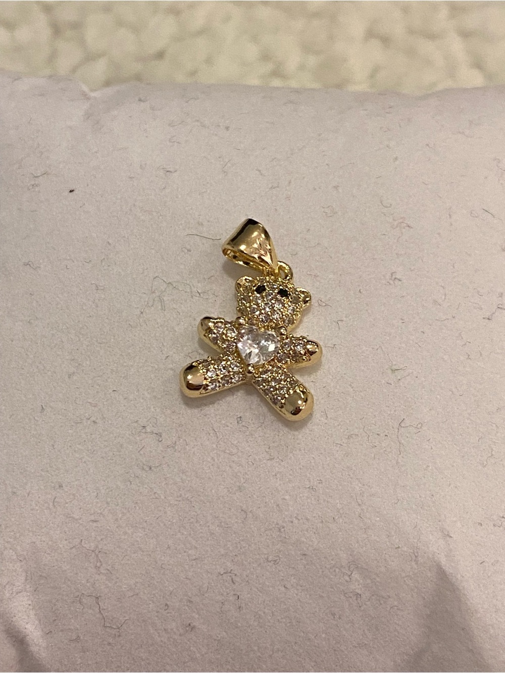 Gold-tone Teddy Bear Pendant